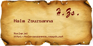 Halm Zsuzsanna névjegykártya